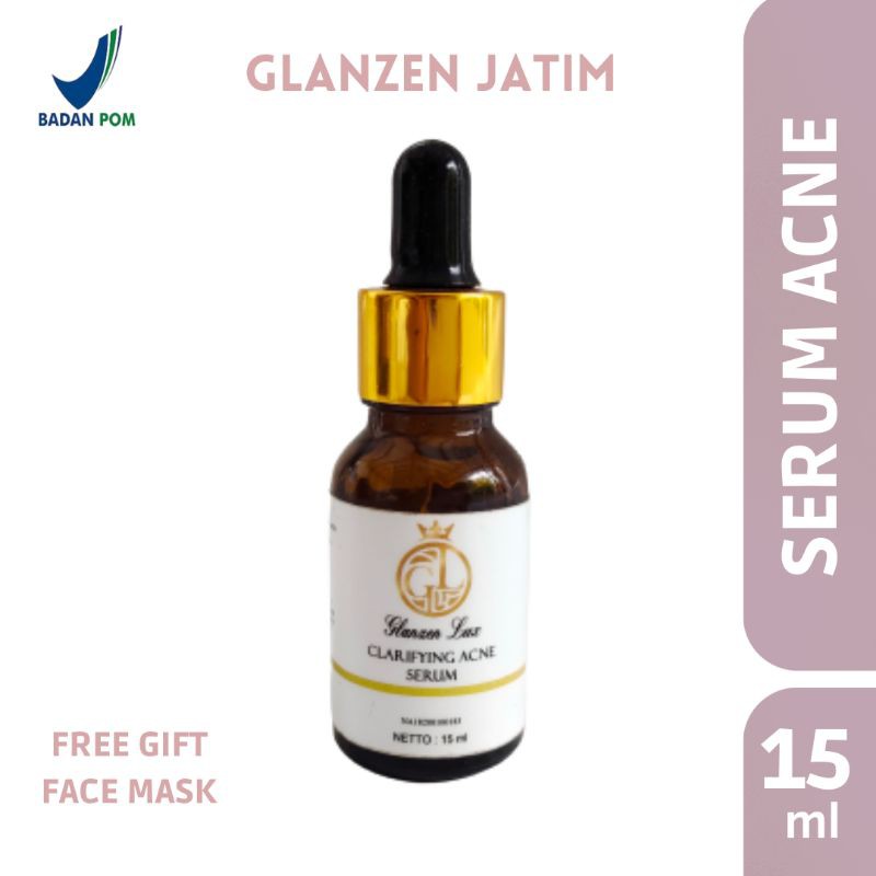Glanzen Lux Serum Clarifying Acne 15ml  Perawatan Wajah Jerawat Bopeng Skincare Acne