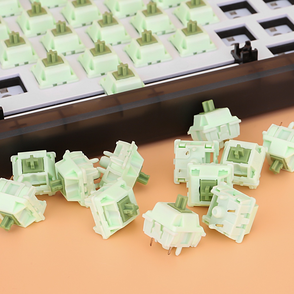 70 90 110 PCS 3 Pin FEKER St. 110 PCS Keyboard Mekanikal Desain Panda Matcha Axis is Similar To The Holy Panda Kerangka Atas Pengganti Bahan Polycarbonate