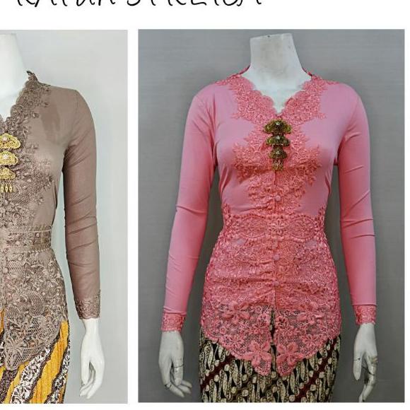 ♂ Indah KEBAYA ENCIM MODERN LENGAN PANJANG BORDIR SENADA KATUN STRETCH KEBAYA WISUDA KEBAYA KATUN KE