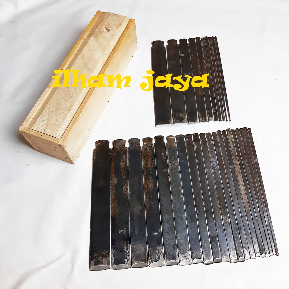 alat pahat ukir kayu manual isi 30 bilah Dapat bonus box kayu