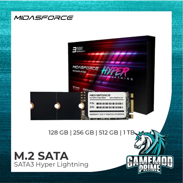 SSD M.2 SATA3 MIDASFORCE Hyper Lightning M2 6Gb/s 128 256 512 GB 1 TB