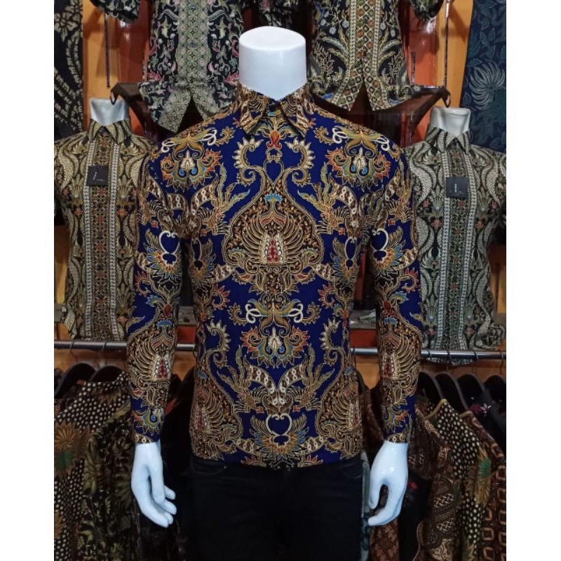 Baju Batik Pria Slimfit & Kemeja Batik Berfuring Regulerfit Premium Lengan Panjang [abah Blawong]