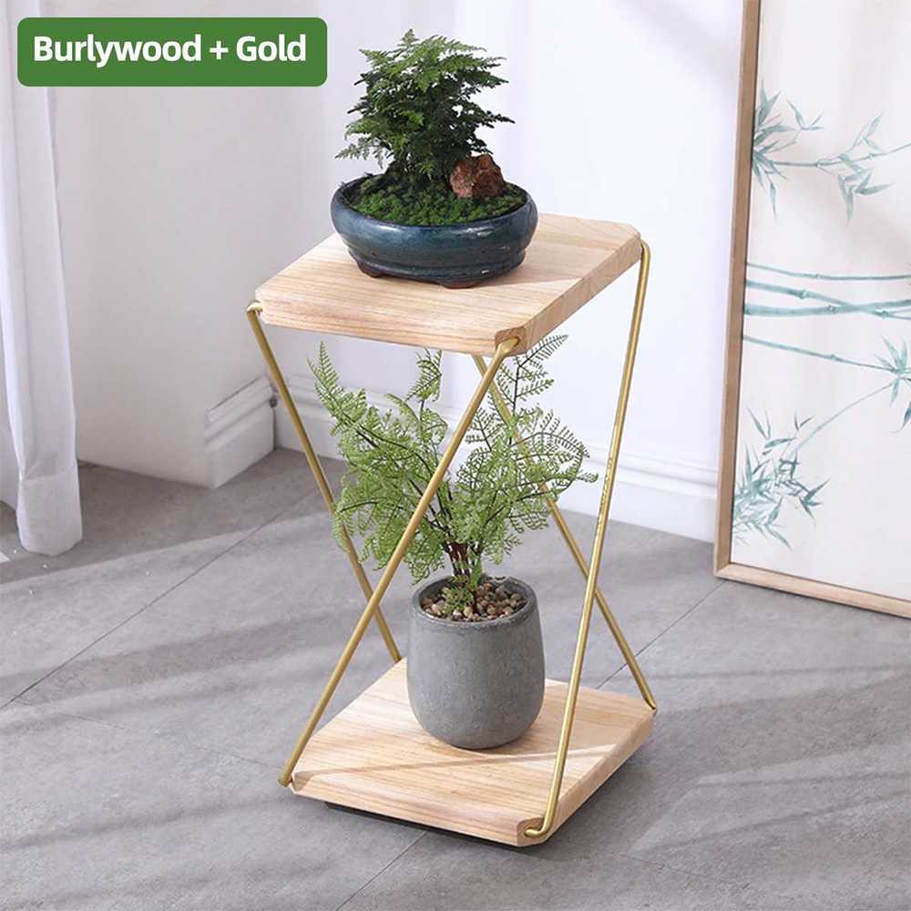 Rak Tanaman Stand Plant Shelves Flower Metal 2 Tier HomeStyle - 7RHAK6WD