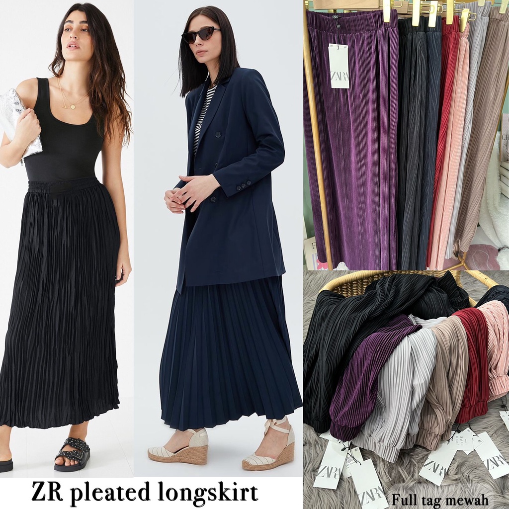 ZR Pleated pants/cek real video kaka/ini kulot lebar yg real picp