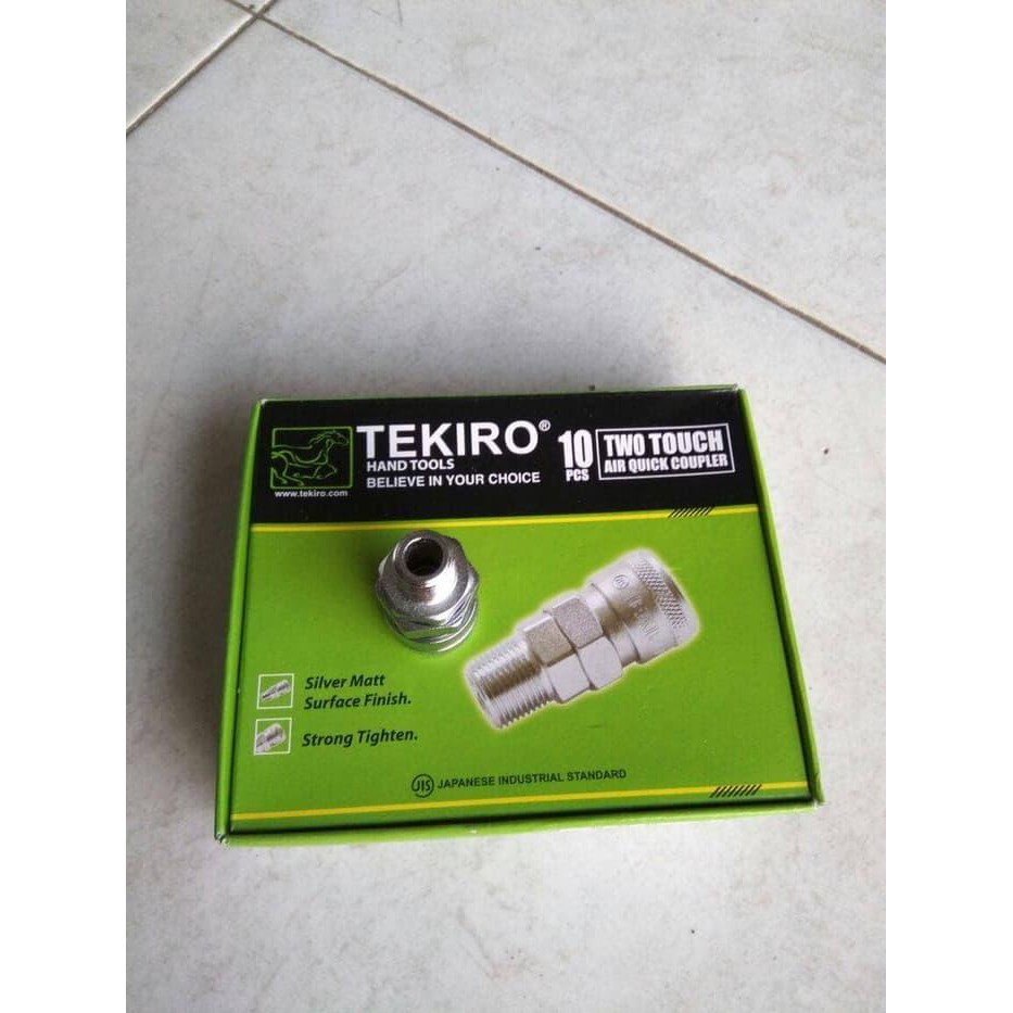 Tekiro Quick Coupler Two Touch 20 SM / Fitting / Sambungan Selang Kompresor