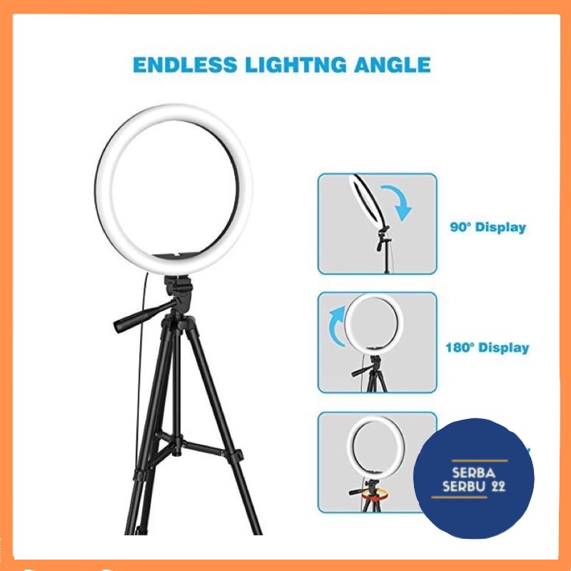 RingLight 26cm Untuk Live Streaming Vlogger Video LED dan Lampu LED Studio Foto