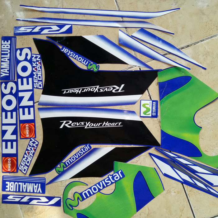 Sticker striping yamaha R15 movistar 2018
