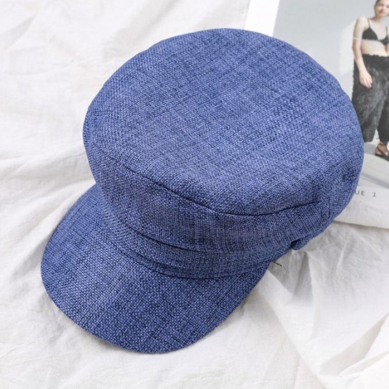 Topi Pria Topi Military Wanita Pria / Topi Polos Keren / Topi Traveling Bagus - Biru(H8B2) Topi Base