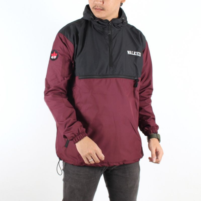 WALKED Original Jaket Pria Cagoule Kombinasi Waterproof