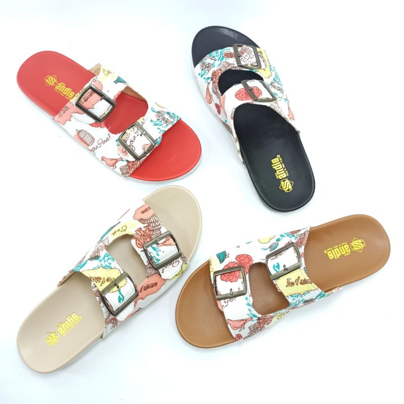 Sandal Selop Gesper Sendal Birken Wanita Andis AF02