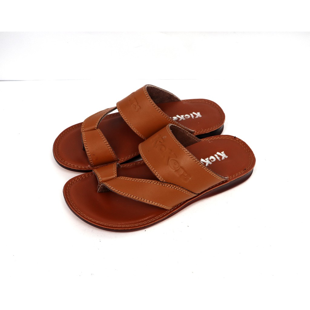 Sandal Pria Kulit Casual Santai Kickers Selop Rampel