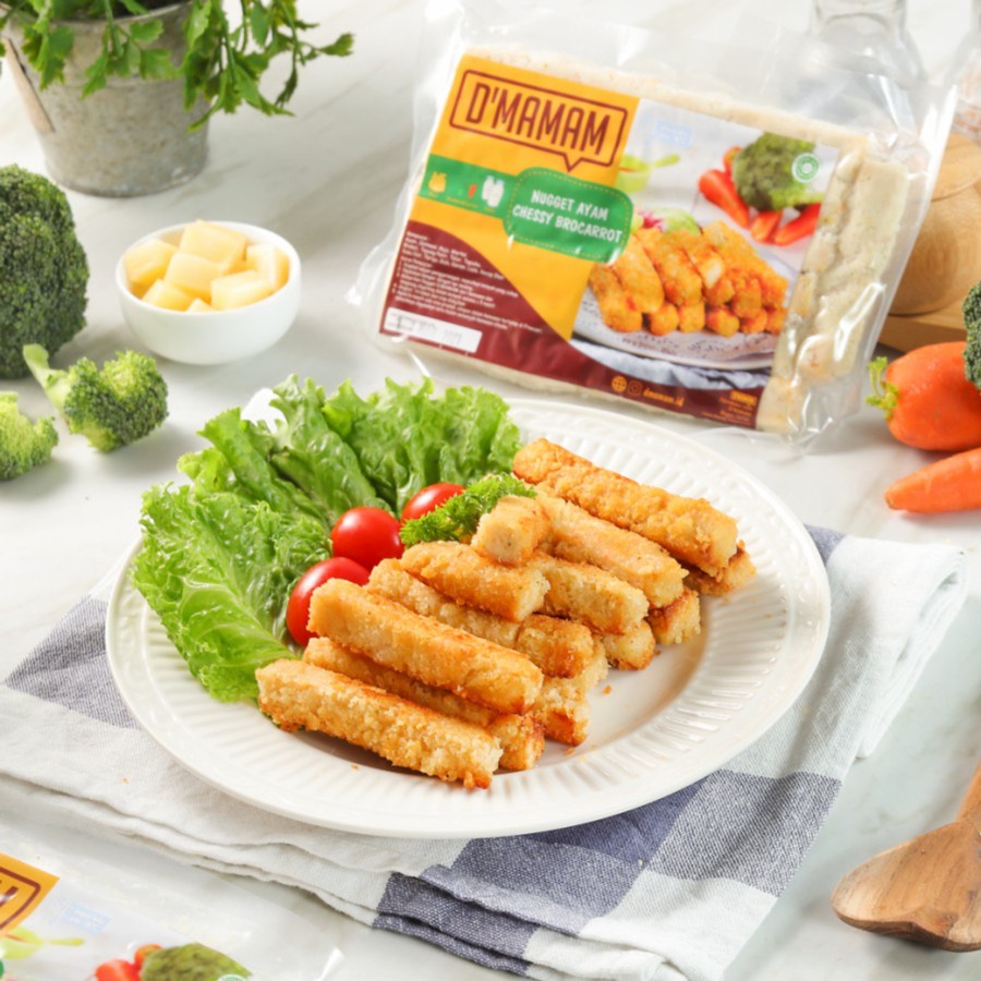

D'MAMAM Nugget Ayam Cheesy Brocarrot NO MSG, HALAL, BPOM 250gr-Jkut