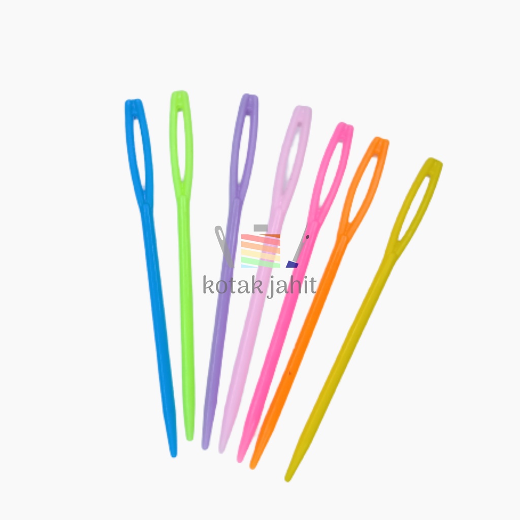 jarum plastik tapestry 10 pcs alat jahit rajut knitting crochet plastic needle needles warna warni s