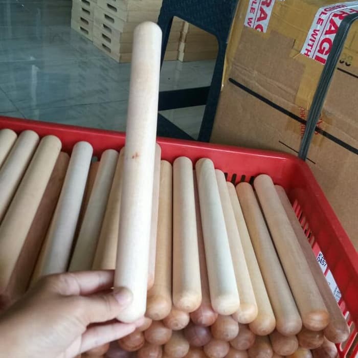 Rolling Pin Kayu / Penggilas Adonan / Penggiling Adonan / Rolling Pin Diameter 2,6-2,8cm