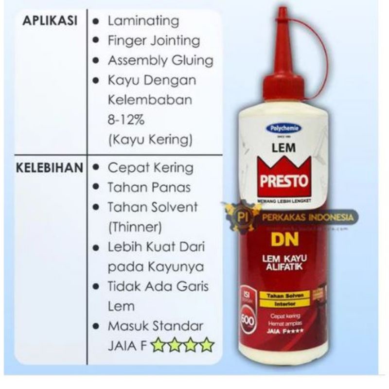 

Lem presto 250gr lem kayu lem plywood lem multiplek