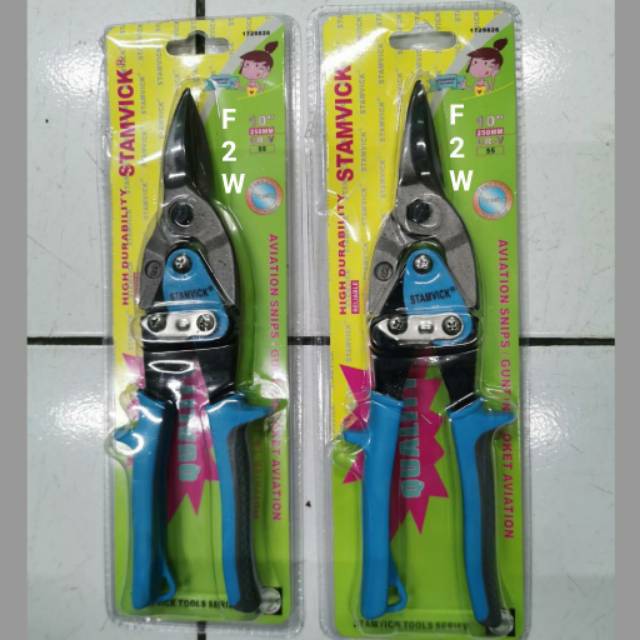 GUNTING BAJA RINGAN 10" STAMVICK GUNTING LOKET PLAT HOLO STAMVICK