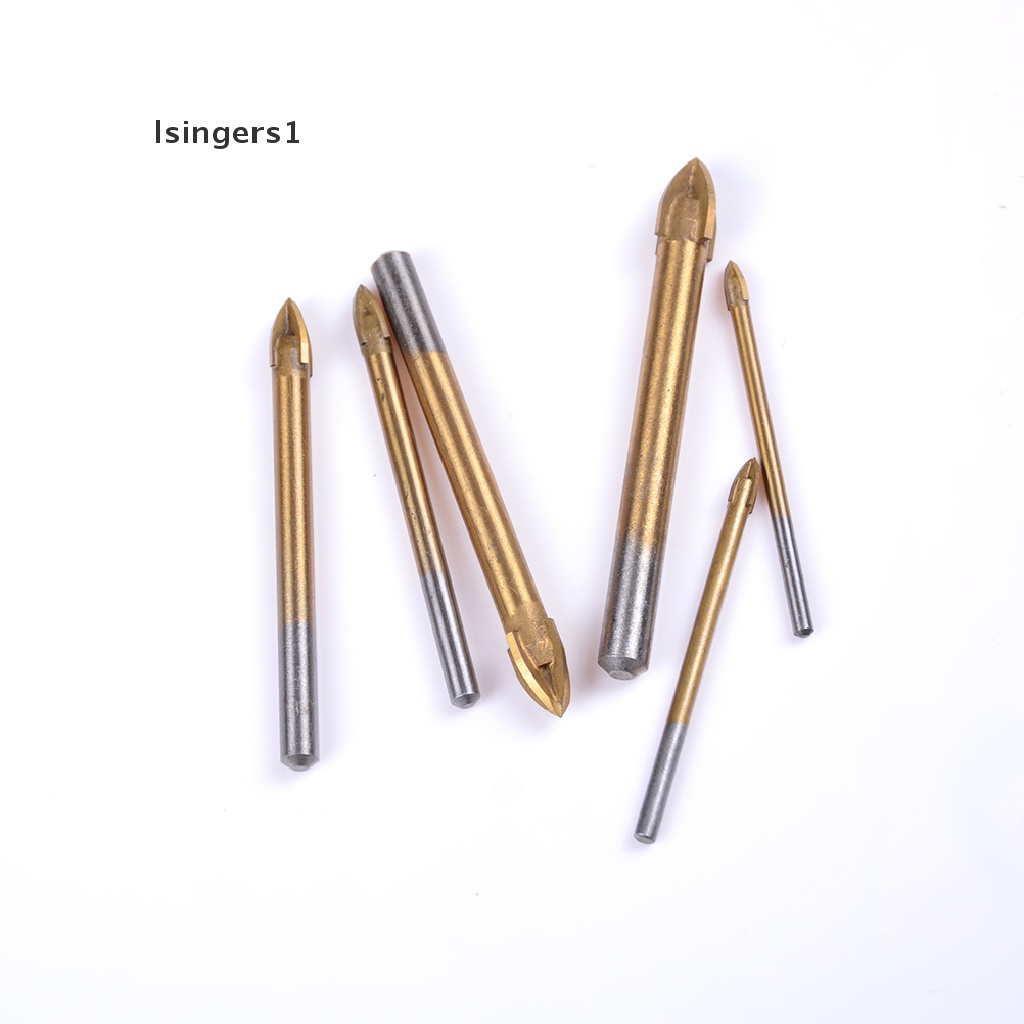 (lsingers1) Mata Bor Carbide Alloy Lapis Titanium 4-12mm Untuk Kaca / Ubin