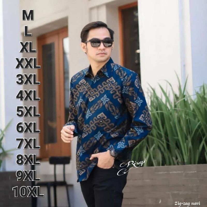 kemeja batik pria size M L XL XXL 3XL 4XL 5XL 6XL 7XL 8XL 9XL 10XL seragam