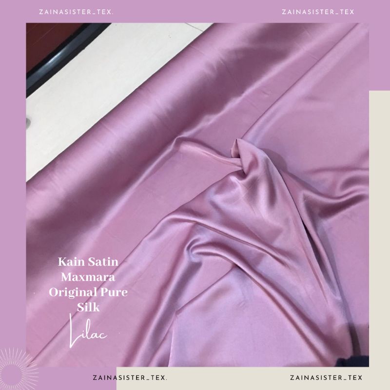 Kain Satin Maxmara Premium Meteran Warna Ungu Lilac