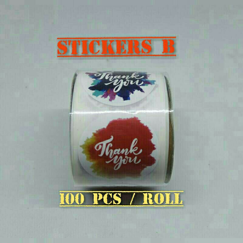 Stickers ucapan label berperekat isi 100pc