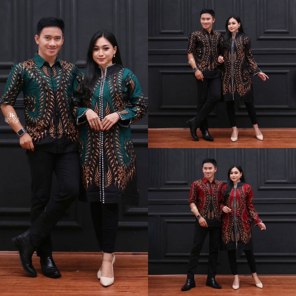 Batik Couple (MCBatik) - Batik Couple Tunik Zipper Depan Terbaru