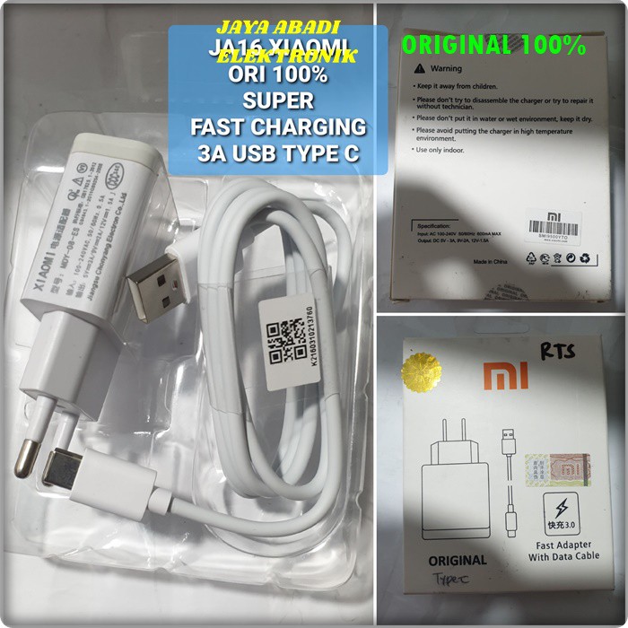 J16 XIAOMI ORIGINAL 3A USB TYPE C TIPE C SUPER FAST CHARGING FLASH CHARGE QUALLCOM QUICK ADAPTOT TRAVEL MULTI AUTO ID J16  xioami ori 100% 3A usb type c tipe adaptor hp cas casan super fast charging travel charger flash charge quick qualcomm adapter adapt