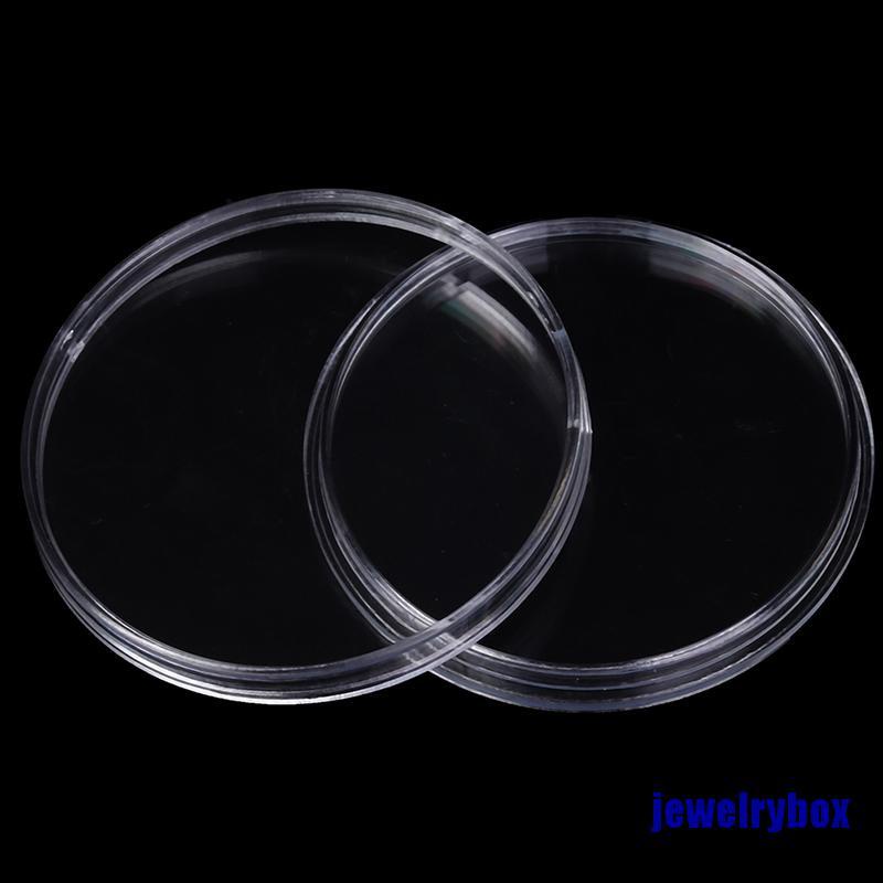 20 Pcs Holder Penyimpanan Koin Bentuk Kapsul Bahan Plastik Ukuran 46mm