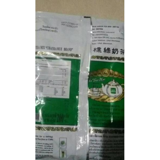 

Star 6.6 BPOM!!Thai Green Tea Chatramue 200gr .,.,.,..,