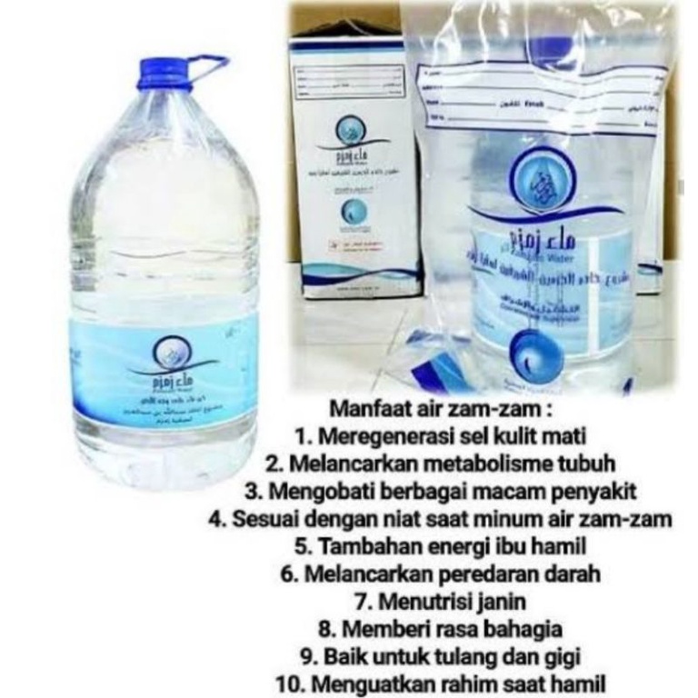 Air Zamzam 5L Barcode Asli Original Arab Saudi Oleh Oleh Haji Umroh