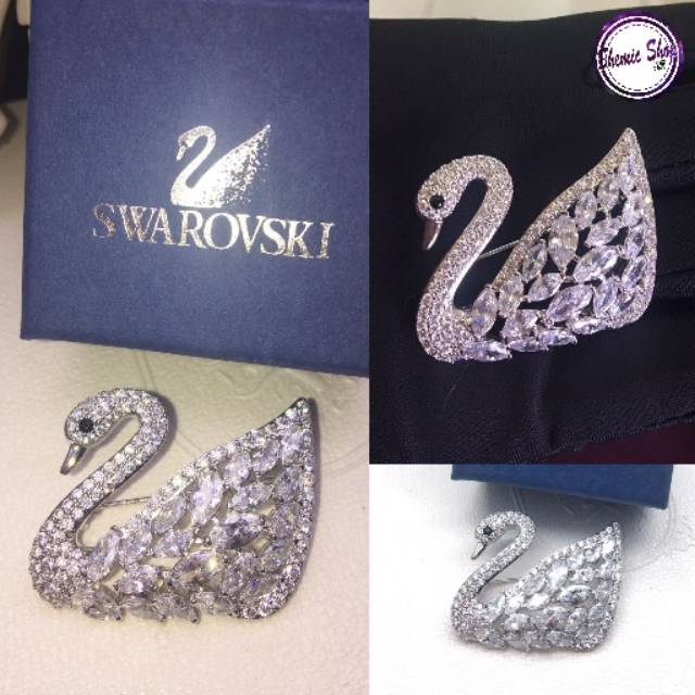 Swan Swarovski Brooch (Bross)