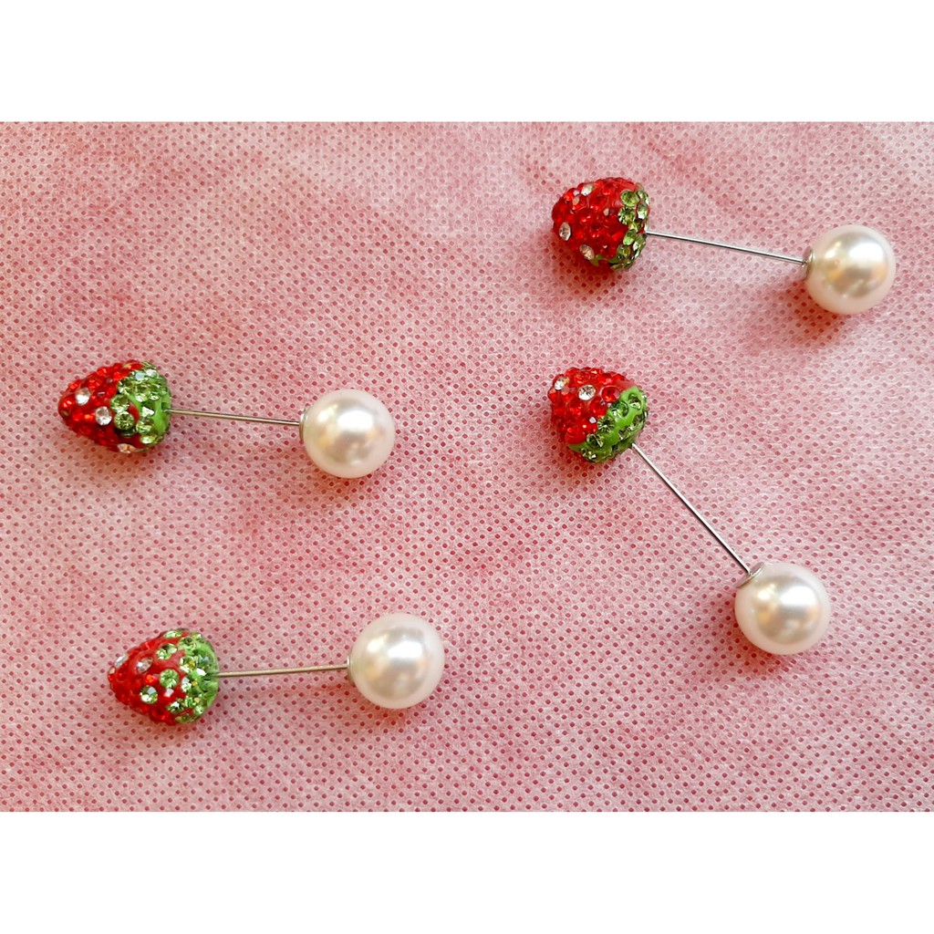 TUSPIN STRAWBERRY Pins Jarum Hijab Dengan Tutup