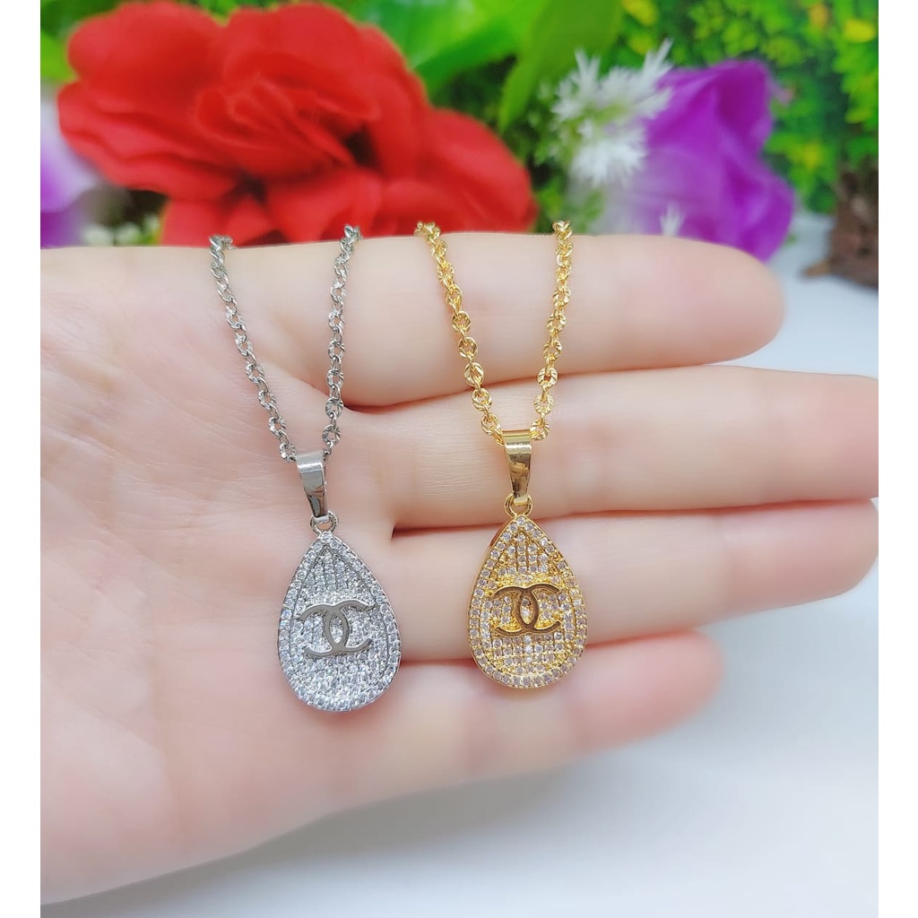 Kalung+liontin xuping wanita lapis emas Perhiasan Jewelry A050-053