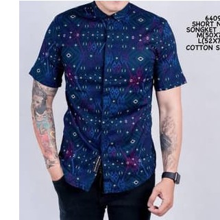 baju kemeja laki2 batik ukuran XL model songket pendek baju kemeja laki2 batik ukuran XL model songket pendek