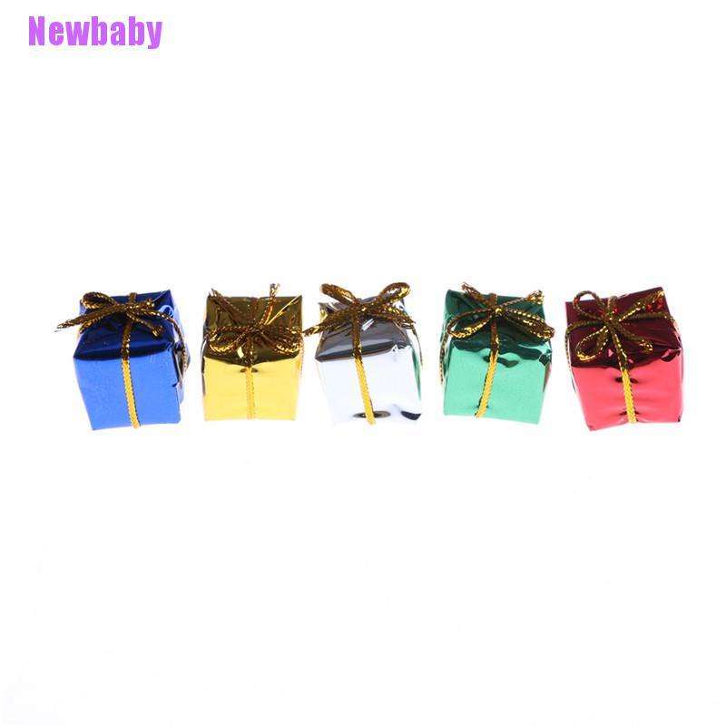 (Newbaby) 10pcs / Set Miniatur Kotak Hadiah Natal Untuk Dekorasi Rumah Boneka