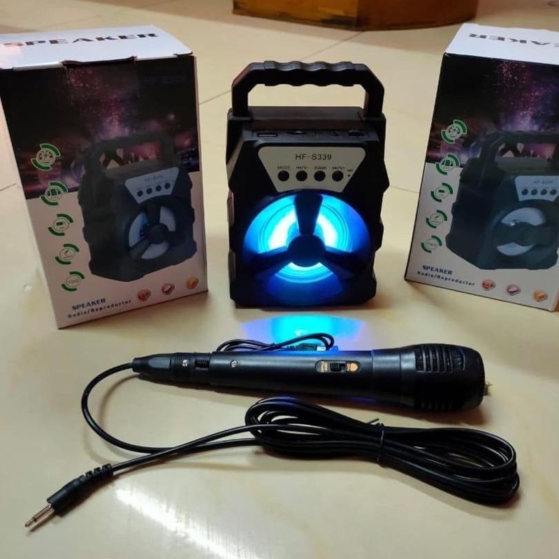 Speaker Bluetooth Portable HF 339  HF 336 free microphone / Speaker Karoke ( bisa bayar di tempat )