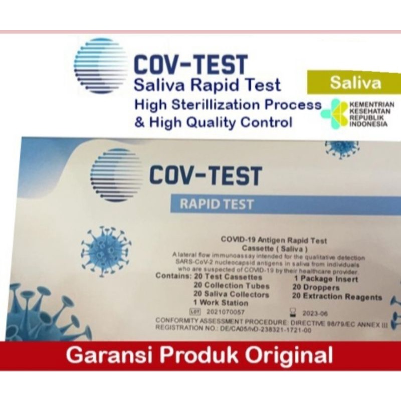 cov test saliva antigen per set