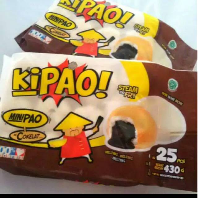 

Kipao coklat 25gr kipao mini Pau isi coklat (25 pcs) 430gram