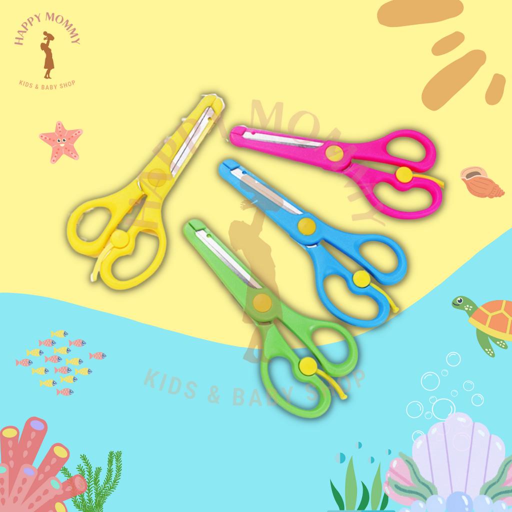 

Gunting Anak Safety Ujung Tumpul Aman Plastik Kids Training Scissors Stainless Steel Montesori