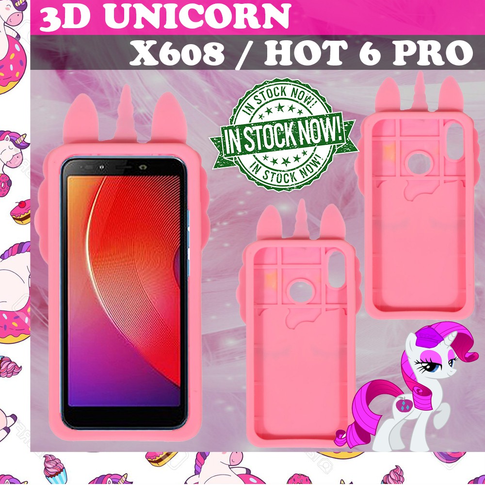 Silikon 3D Unicorn Infinix Hot S3X X622 Silikon Karakter 4D Infinix X622 Soft Case Lucu Case silikon