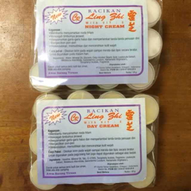 24 pcs cream lingzhi siang dan malam