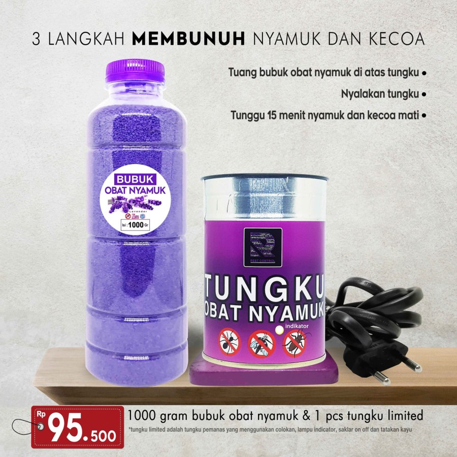 PAKET LIMITED ( 1000 GR BUBUK OBAT NYAMUK &amp; TUNGKU OBAT NYAMUK )