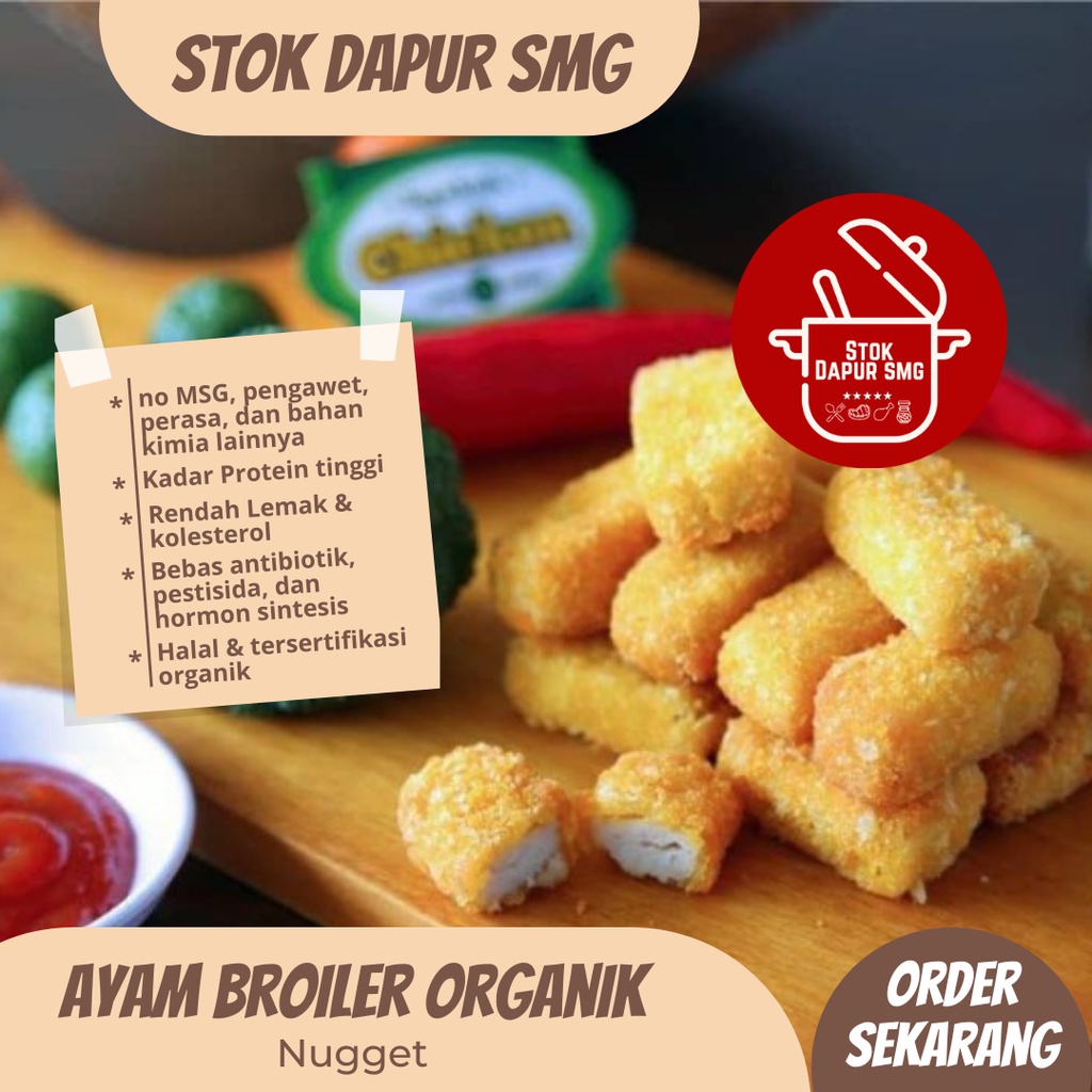 

Berkah Chicken Nugget Ayam Broiler Prebiotik Organik Frozen / Beku