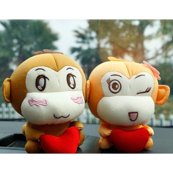 Boneka Monyet Monkey Arang Bambu Charcoal Penghilang Bau Mobil Barang Rezeki