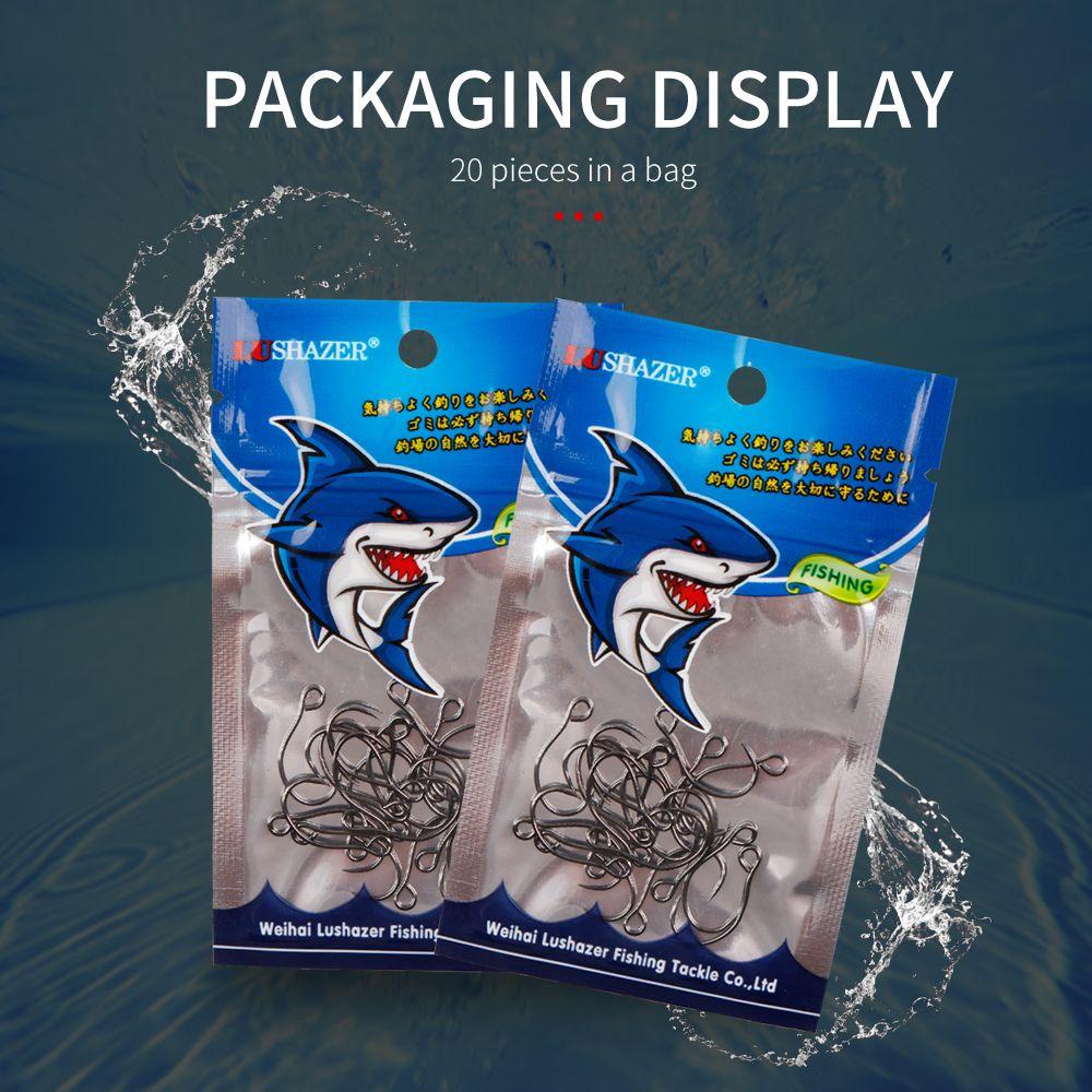 Lanfy Carbon Steel Fishhook Ikan Gurame Fishhook 20 Pcs Mata Besar Alat Pancing Perlengkapan Memancing Aksesoris Pancing Kail Pancing