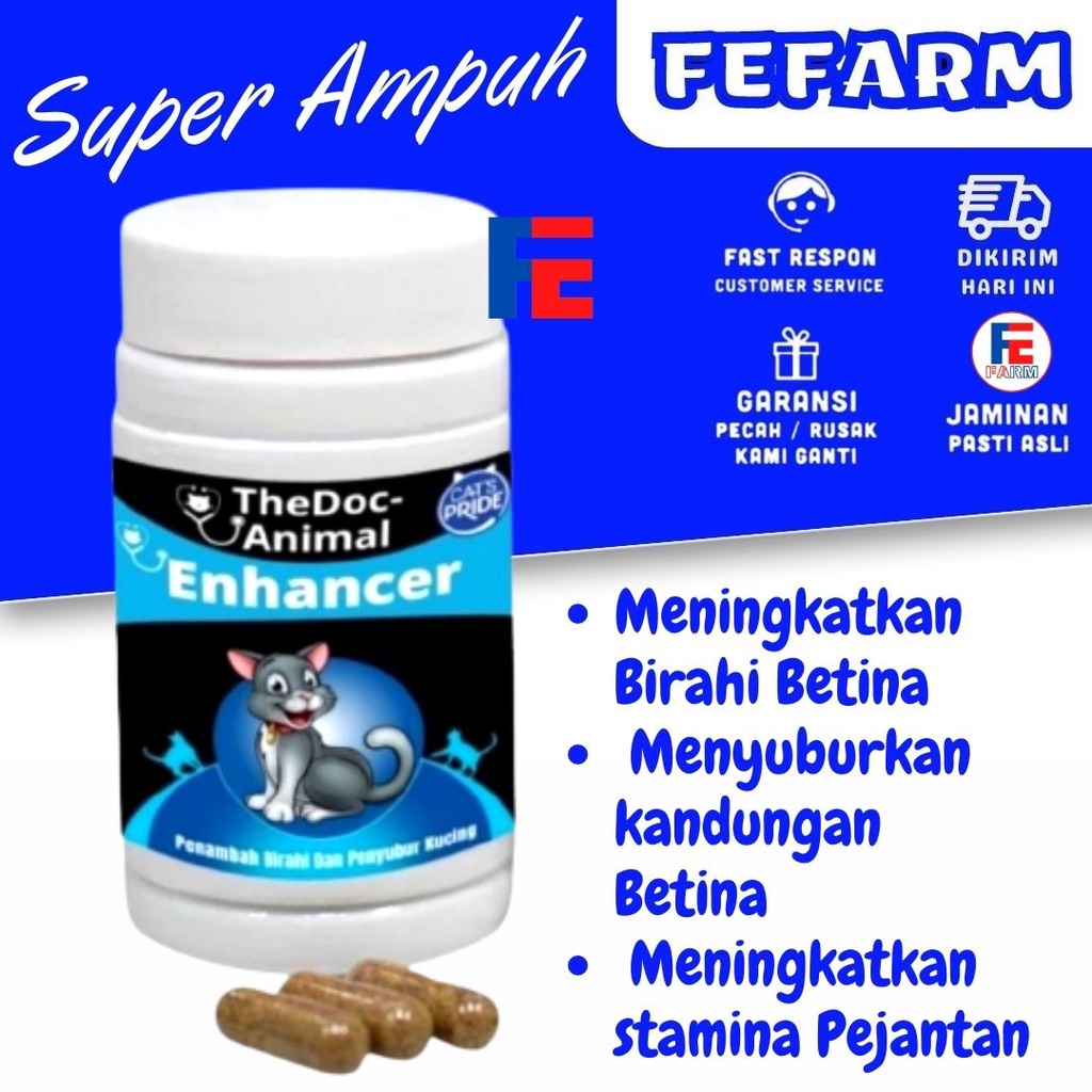 Obat Kucing Penambah Birahi Stamina Penyubur Kucing Cat Kitten Enhancer FEFARM