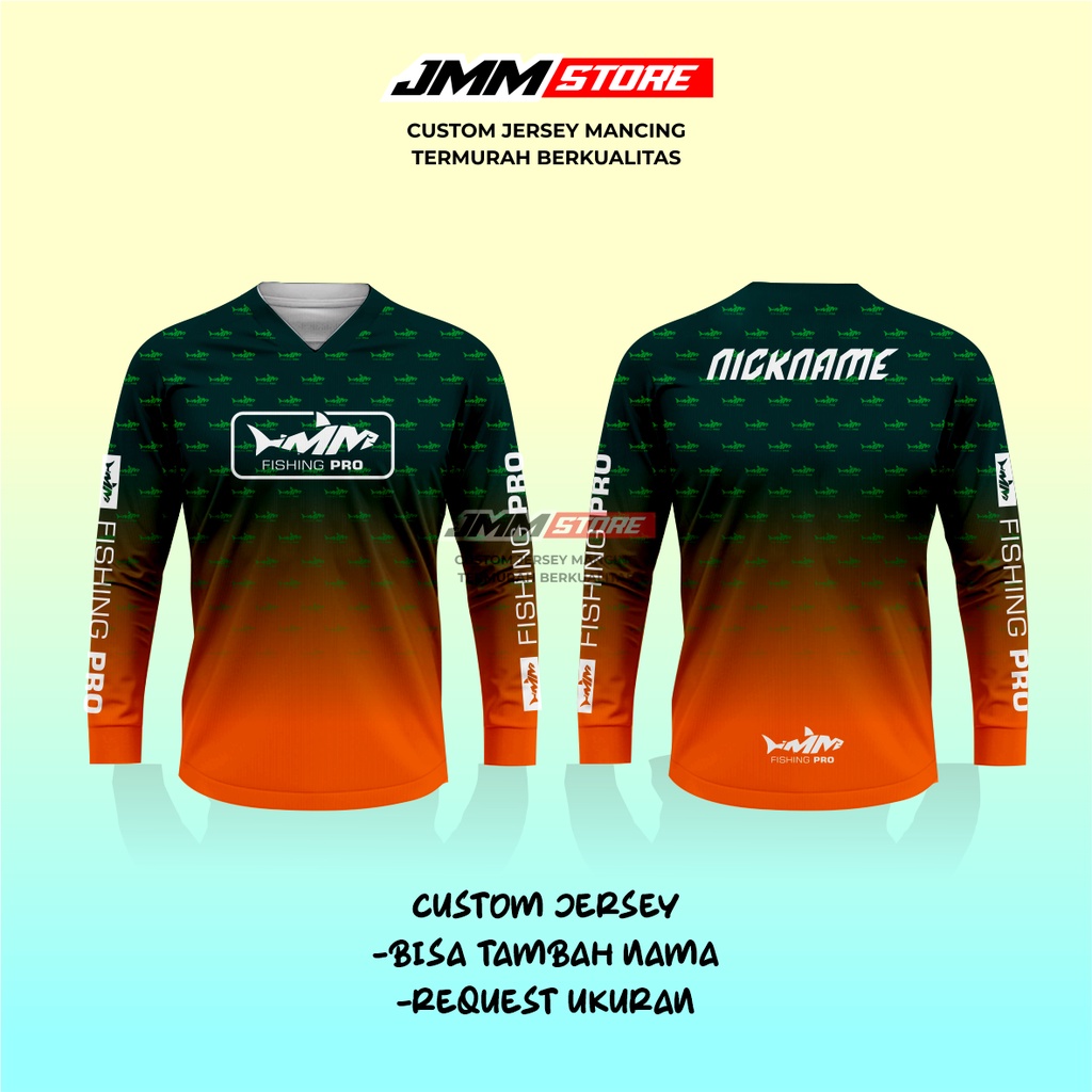 BAJU MANCING MANIA ORIGINAL JERSEY FISHING JMM PRO FISHING  [COD] - CUSTOM NAMA