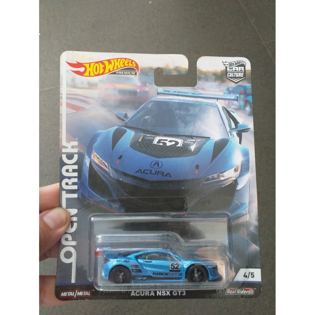 HOT WHEELS PREMIUM OPEN TRACK ACURA NSX GT3 BIRU