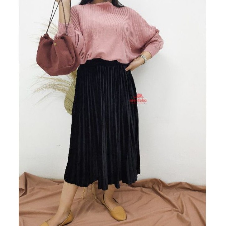 Rok Plisket Bludru 7/8