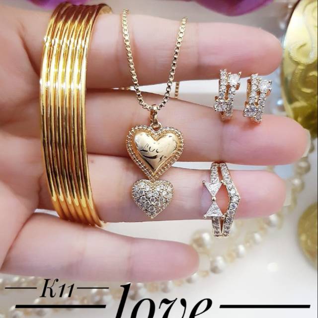 Xuping set perhiasan lapis emas 24k 2027i