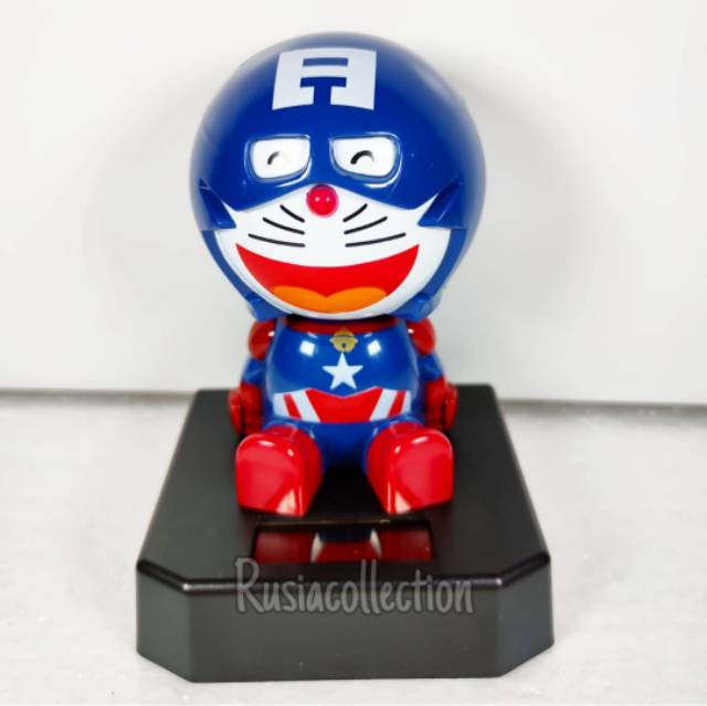 Boneka Pajangan Solar Gard Superhero Superman Batman Spiderman Hiasan Dashboard Mobil